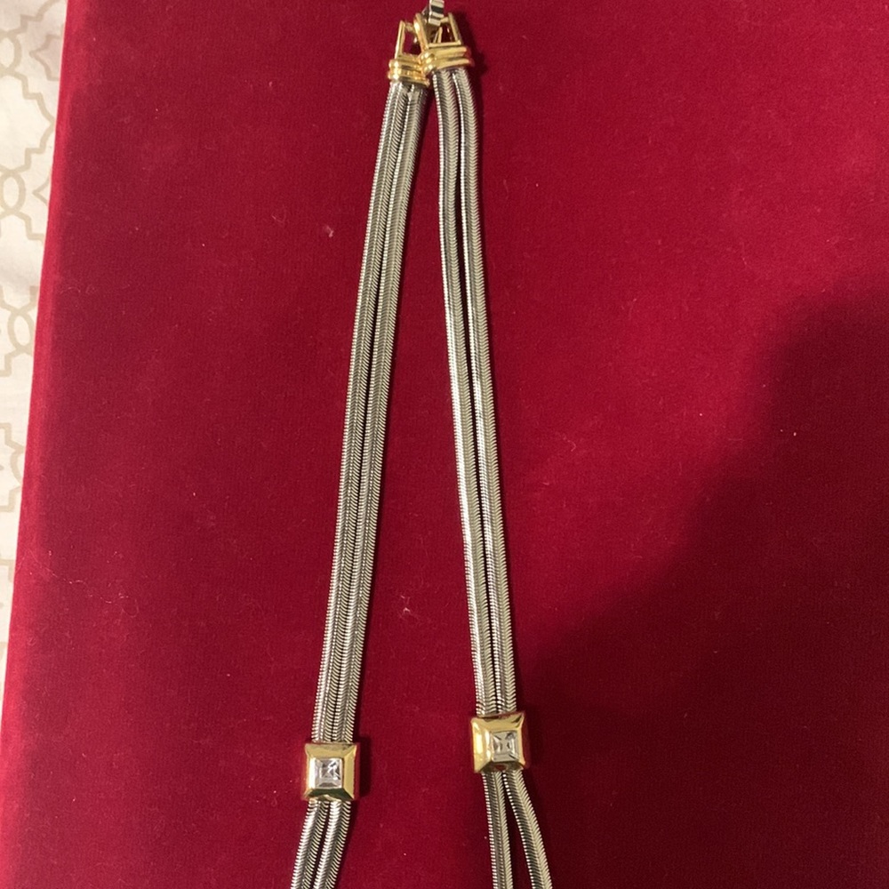 Two Strand Silver Necklace - Picture 4 of 6